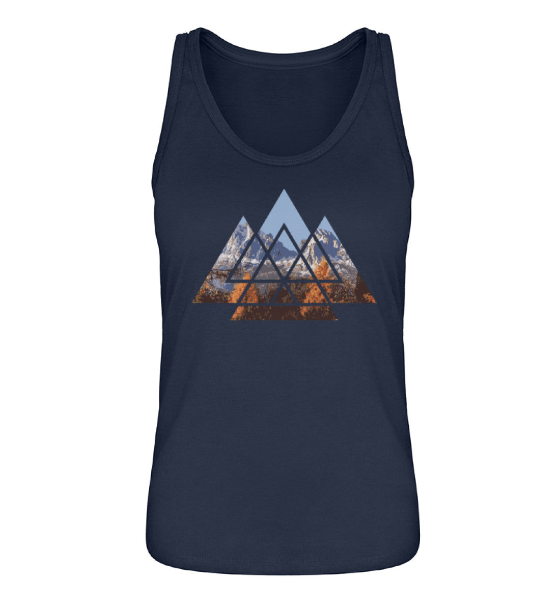 Berge Abstrakt - Damen Organic Tanktop berge wandern Navyblau