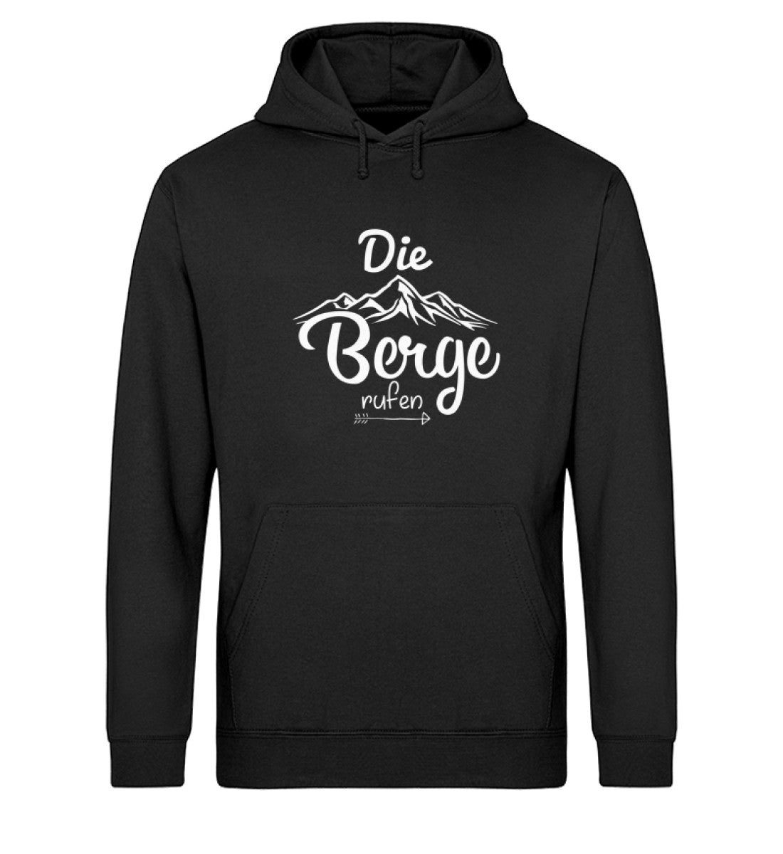 Berge rufen - Unisex Organic Hoodie berge wandern Schwarz