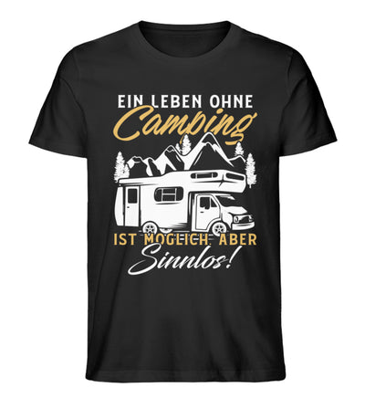 Camping ist Leben - Herren Organic T-Shirt camping Schwarz