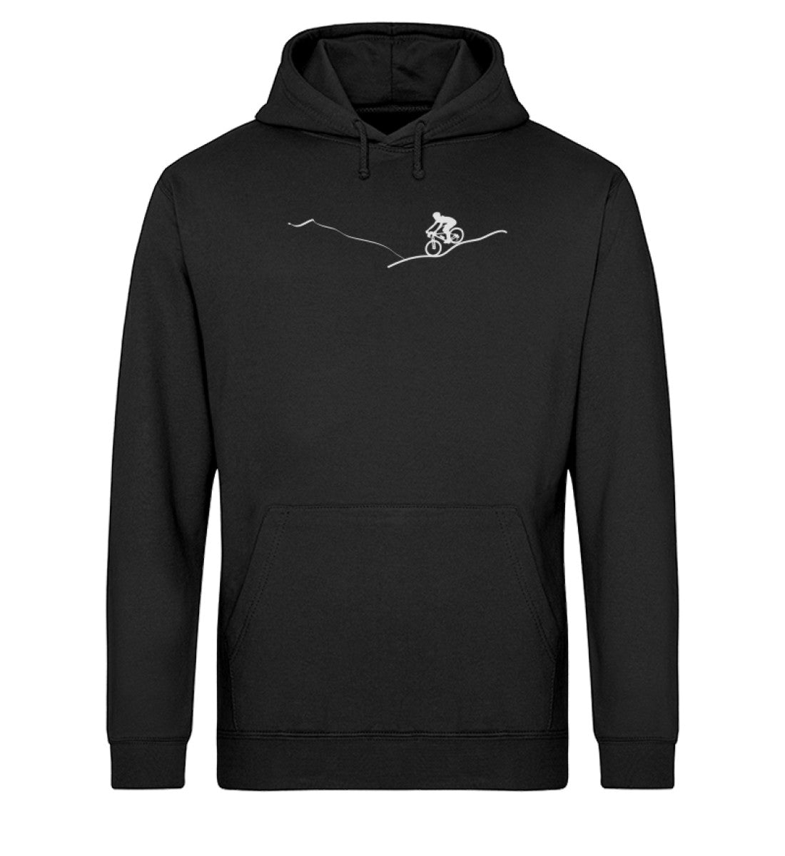 Mountainbiken am Hügel - Unisex Organic Hoodie mountainbike Schwarz