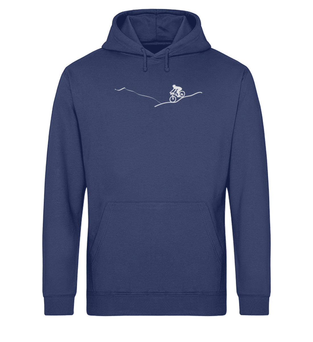 Mountainbiken am Hügel - Unisex Organic Hoodie mountainbike Navyblau