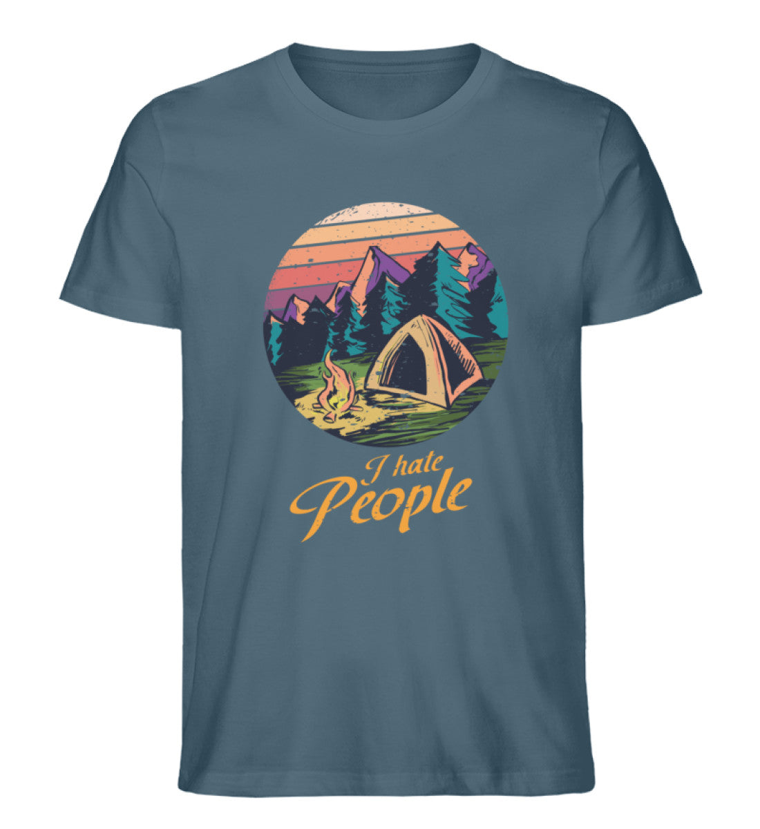 I hate People - Herren Premium Organic T-Shirt camping Stargazer