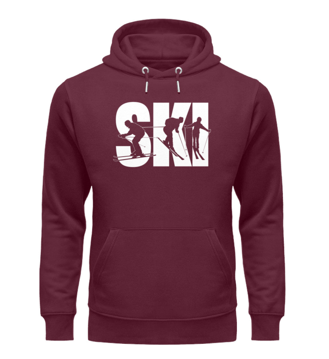 SKI - Unisex Premium Organic Hoodie Weinrot