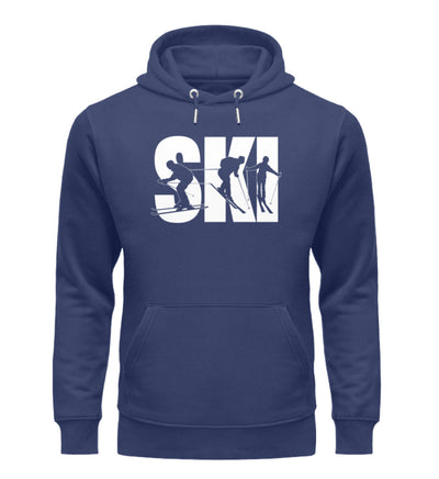 SKI - Unisex Premium Organic Hoodie Navyblau