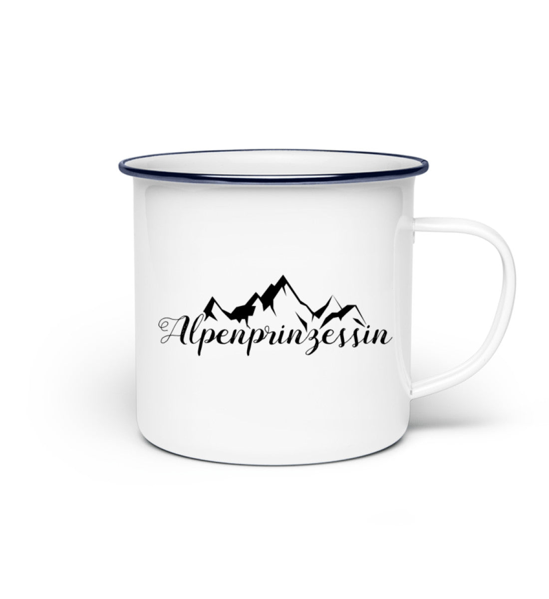 Alpenprinzessin - Emaille Tasse berge