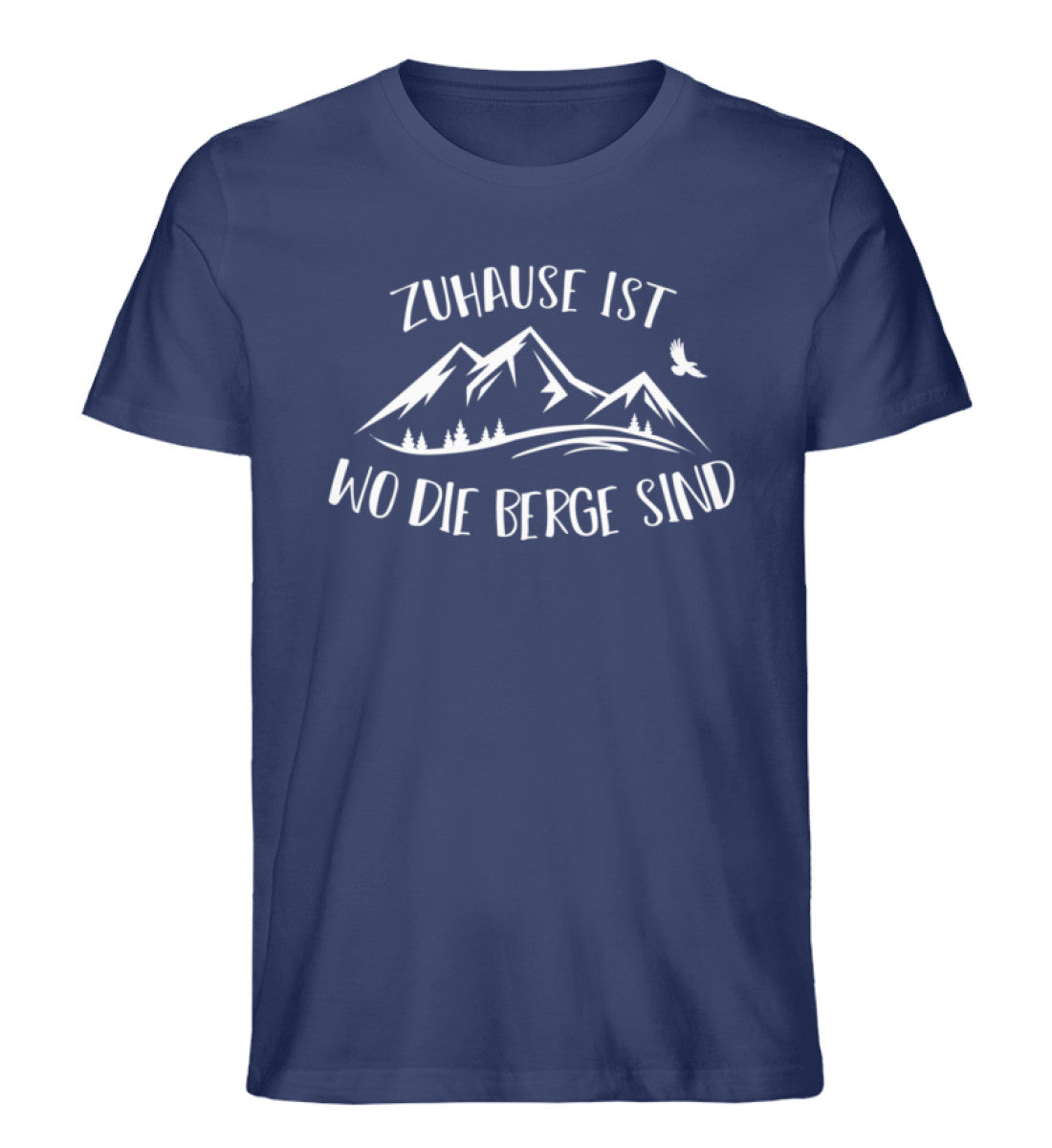 Zuhause ist wo die Berge sind - Herren Organic T-Shirt berge Navyblau