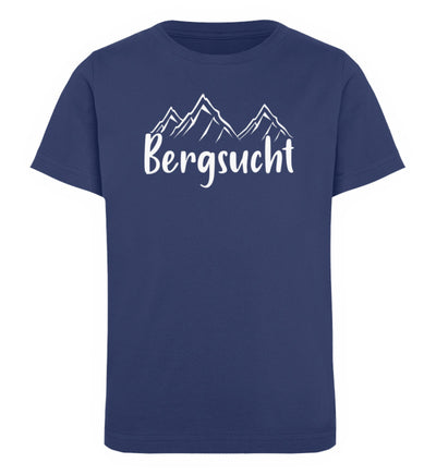 Bergsucht - Kinder Premium Organic T-Shirt berge klettern Navyblau