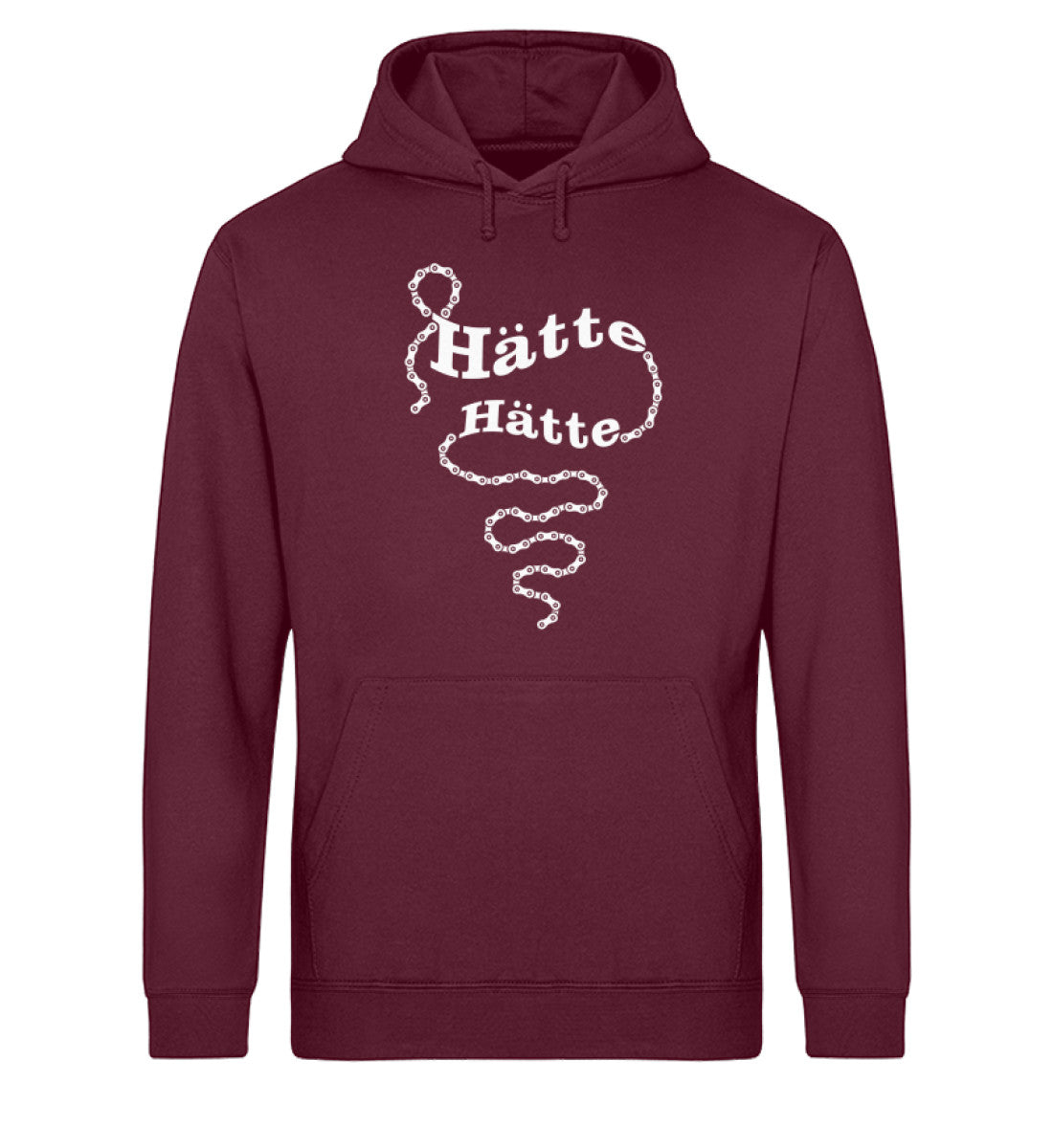 Hätte Hätte Fahrradkette - Unisex Organic Hoodie fahrrad mountainbike Weinrot