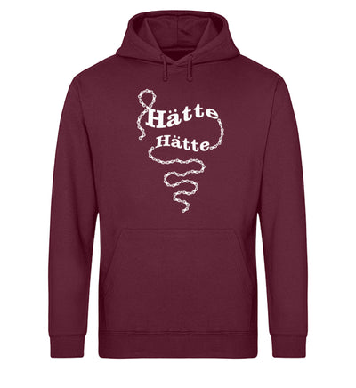 Hätte Hätte Fahrradkette - Unisex Organic Hoodie fahrrad mountainbike Weinrot