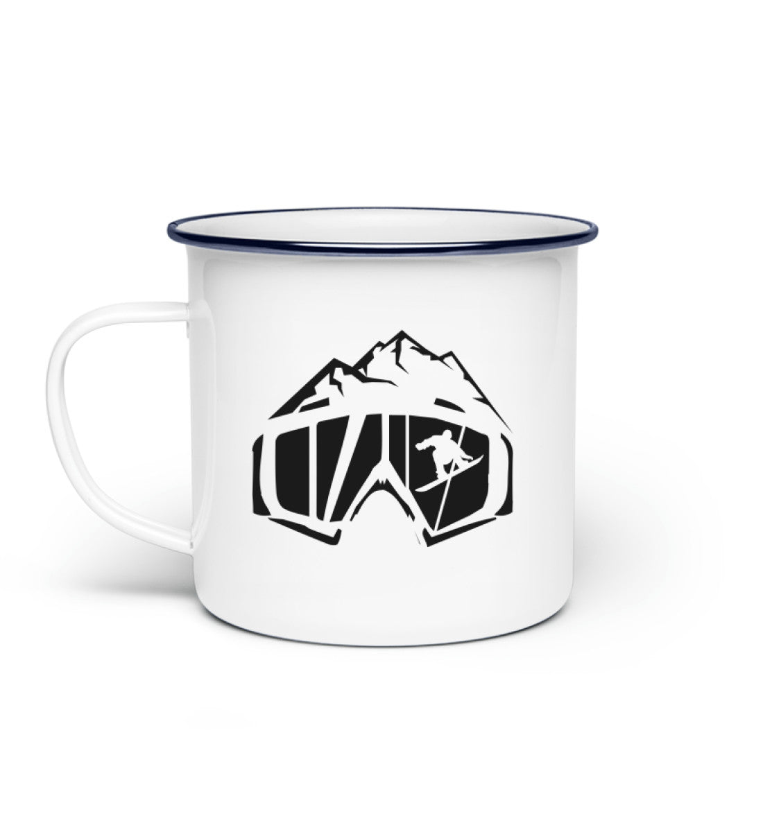 Snowboardbrille - Emaille Tasse snowboarden