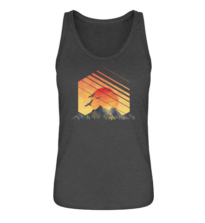 Sonnenaufgang Alpen - Damen Organic Tanktop Grau (meliert)