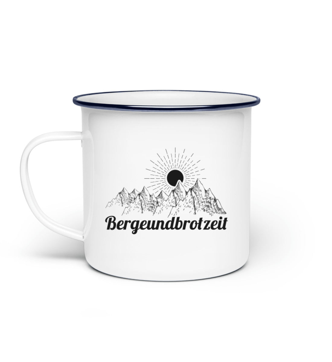 Bergeundbrotzeit - Emaille Tasse berge