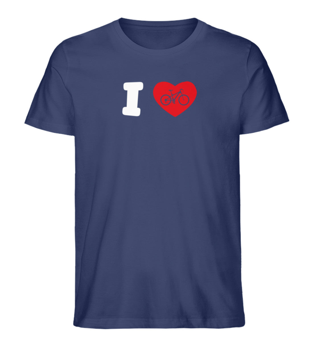 I Love Fahrrad - Herren Organic T-Shirt fahrrad mountainbike Navyblau