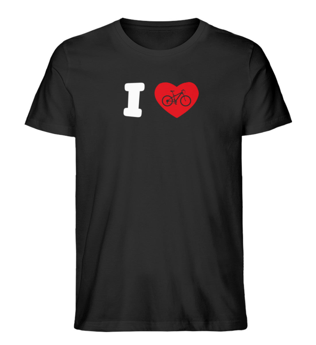 I Love Fahrrad - Herren Organic T-Shirt fahrrad mountainbike Schwarz