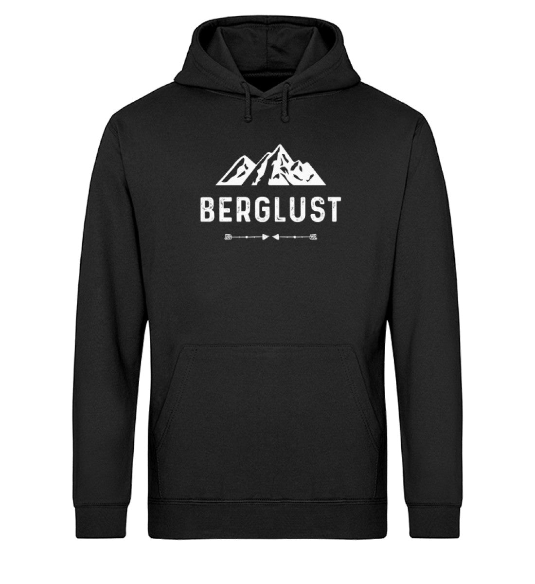 BERGLUST - Unisex Organic Hoodie berge wandern Schwarz