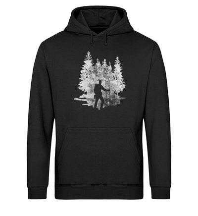 Wanderer Vintage - Unisex Organic Hoodie wandern Schwarz