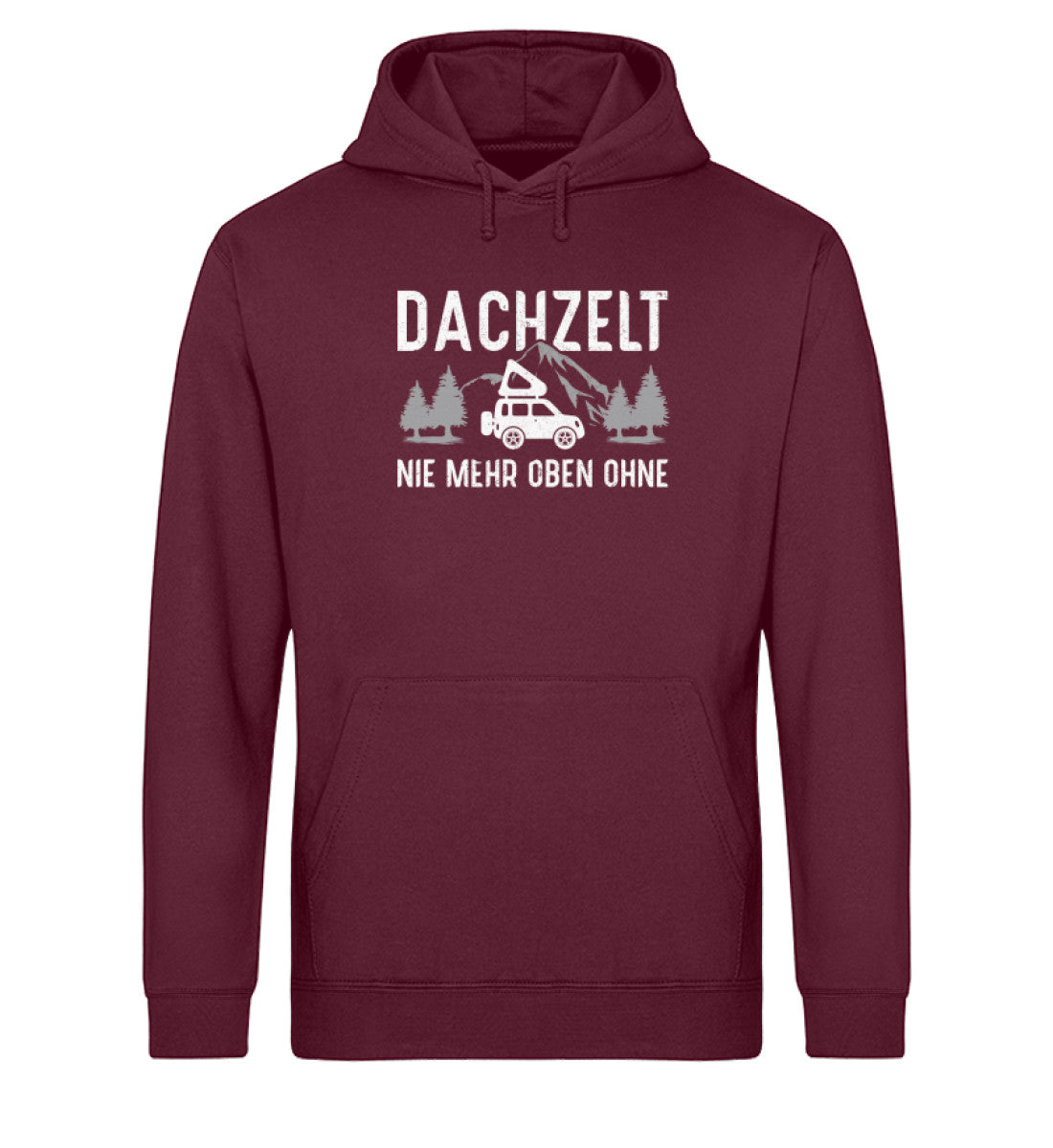 Dachzelt - Unisex Organic Hoodie camping Weinrot