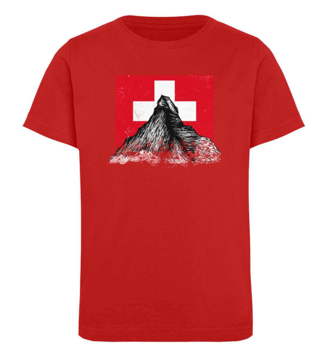 Walliser Alpen Schweiz - Kinder Premium Organic T-Shirt Rot