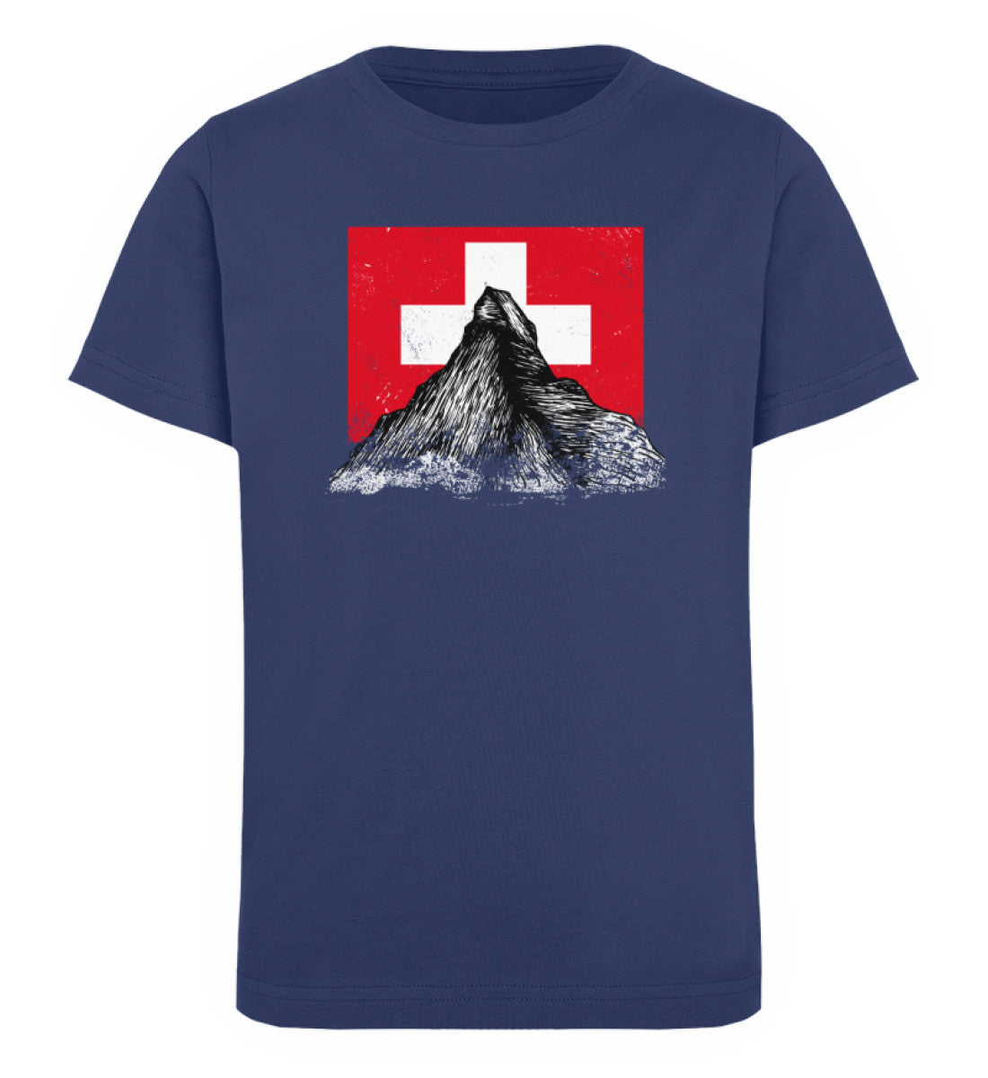 Walliser Alpen Schweiz - Kinder Premium Organic T-Shirt Navyblau