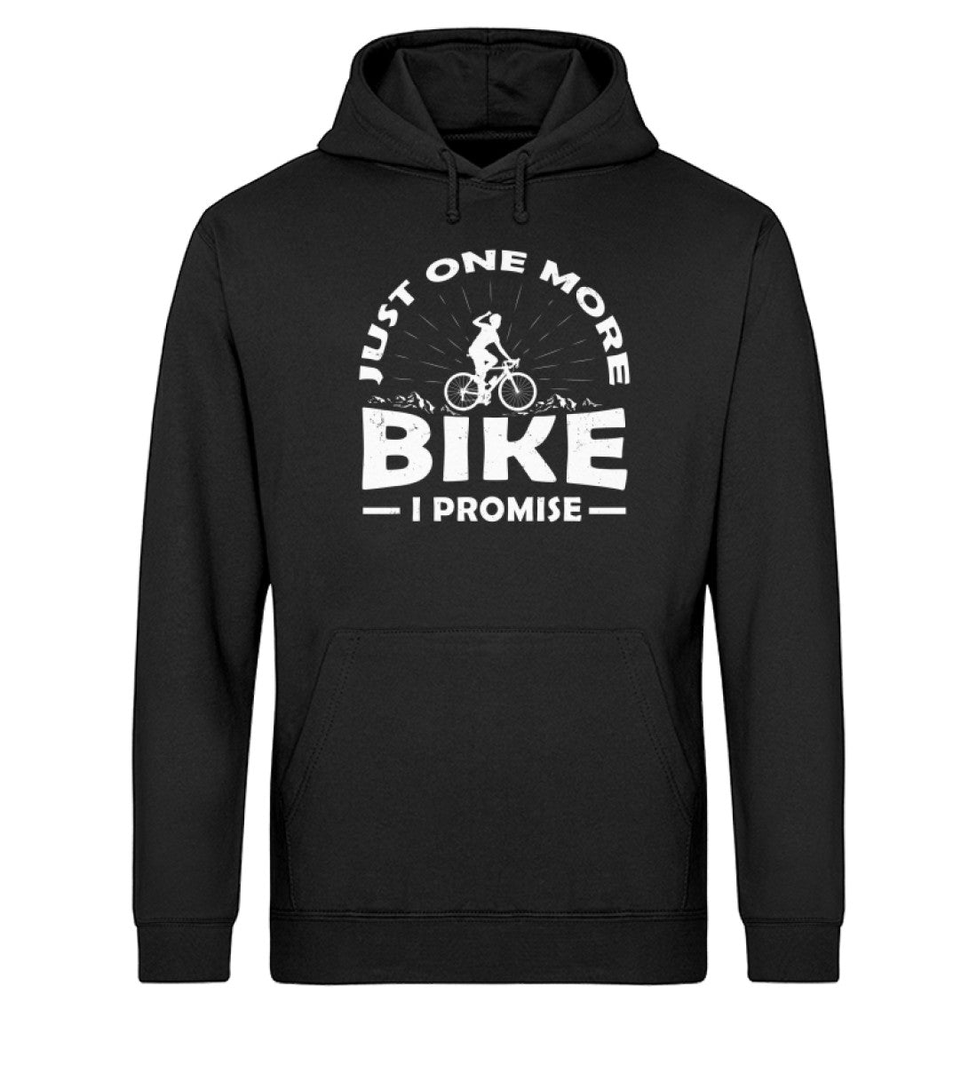 Just one more bike, i promise - Unisex Organic Hoodie fahrrad Schwarz