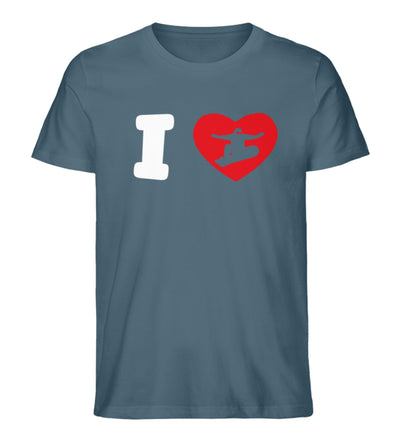 I Love Snowboard - Herren Premium Organic T-Shirt snowboarden Stargazer