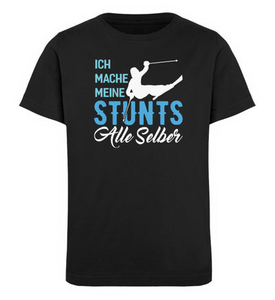 Ich mache meine Stunts alle selber-(S.K) - Kinder Premium Organic T-Shirt klettern Schwarz