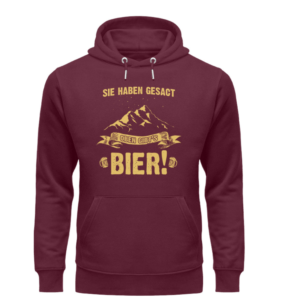 Sie haben gesagt Bier - Unisex Premium Organic Hoodie berge wandern Weinrot