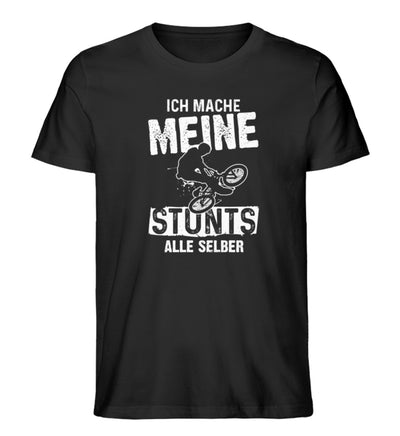 Ich mache meine Stunts alle selbst - Herren Organic T-Shirt mountainbike Schwarz