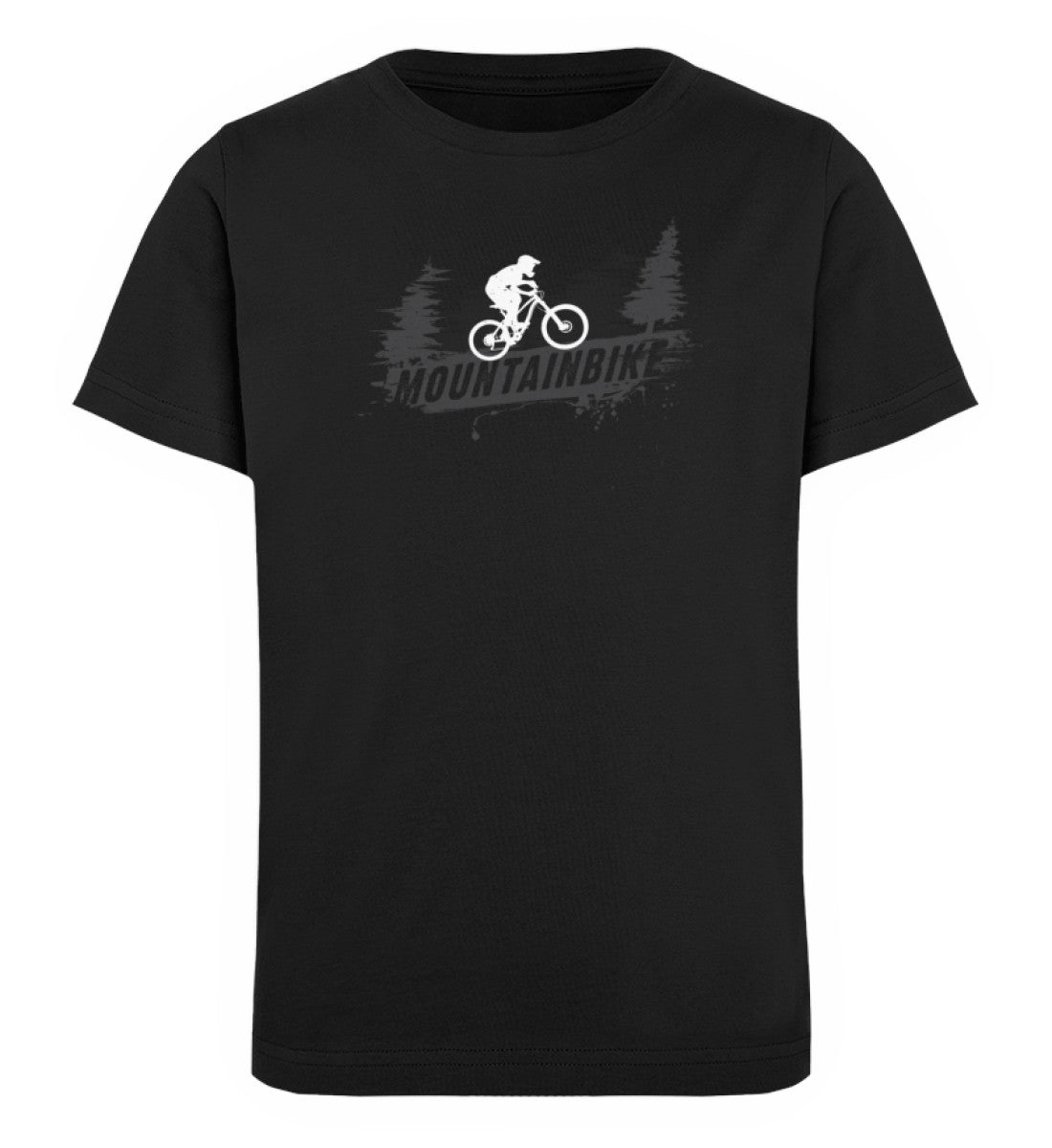 Mountainbike - Kinder Premium Organic T-Shirt mountainbike Schwarz