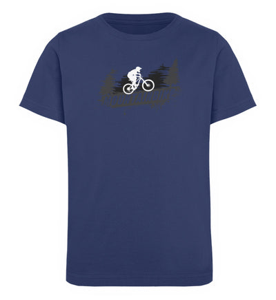 Mountainbike - Kinder Premium Organic T-Shirt mountainbike Navyblau