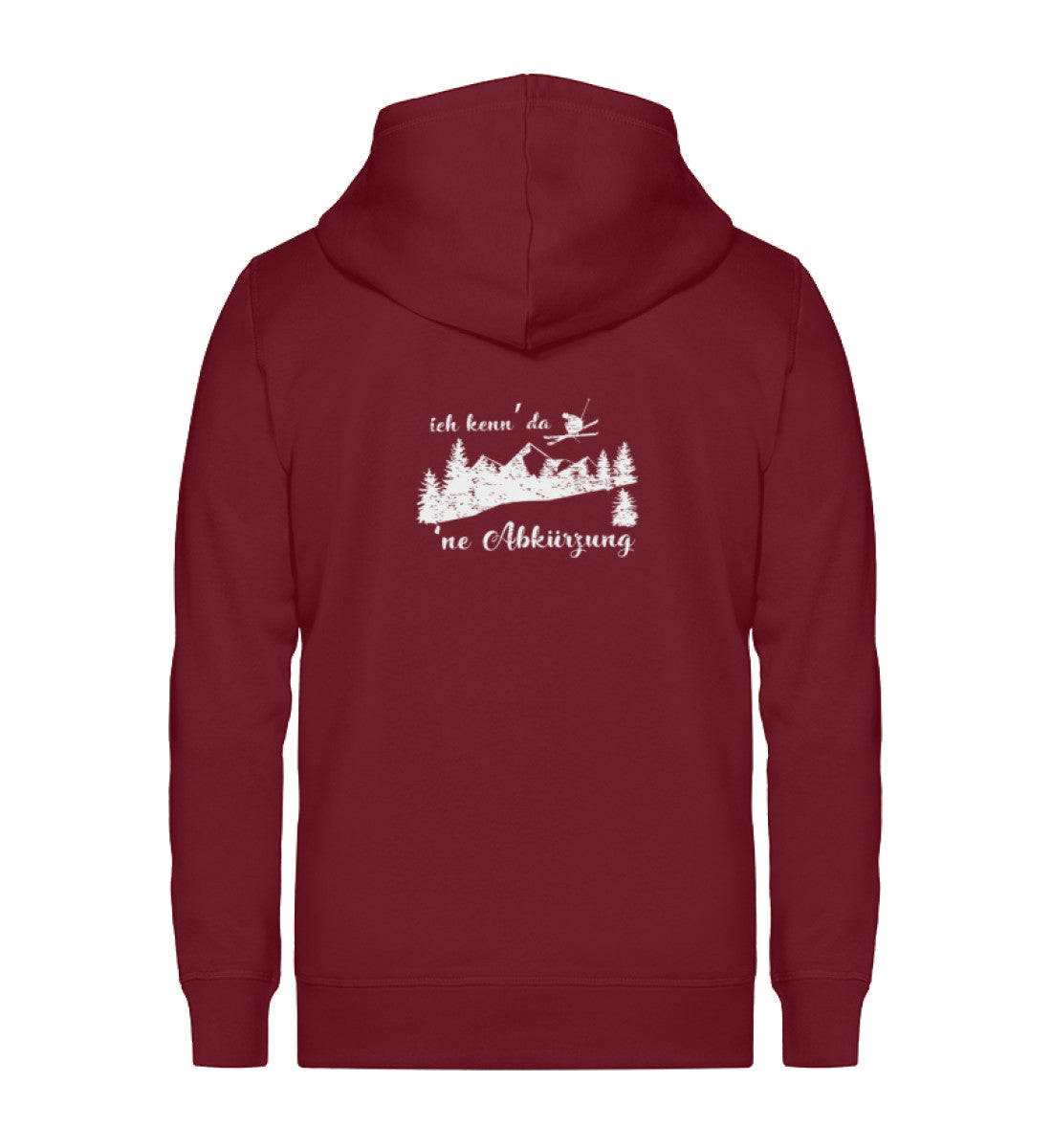 Ich kenn' da 'ne Abkürzung - Unisex Premium Organic Sweatjacke klettern ski Weinrot