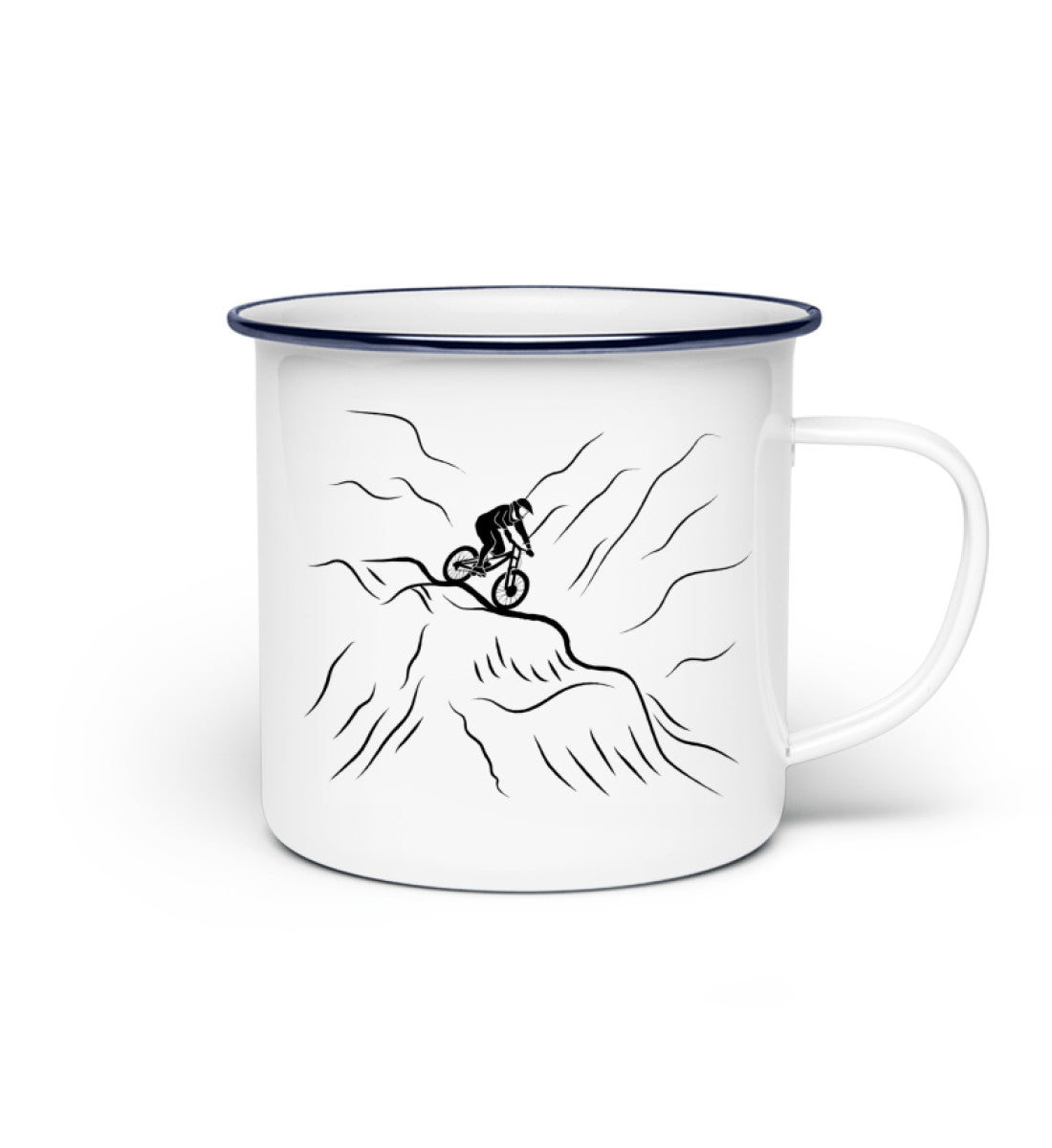 Downhill Mountainbike - Emaille Tasse mountainbike