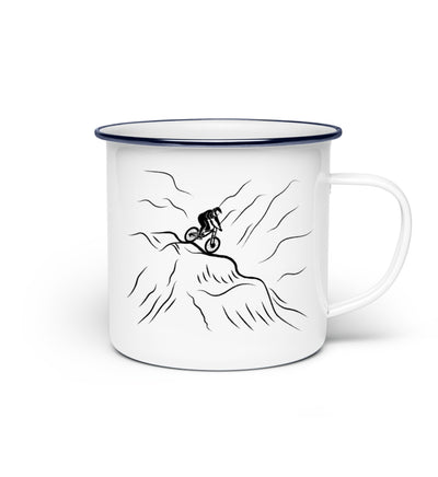 Downhill Mountainbike - Emaille Tasse mountainbike