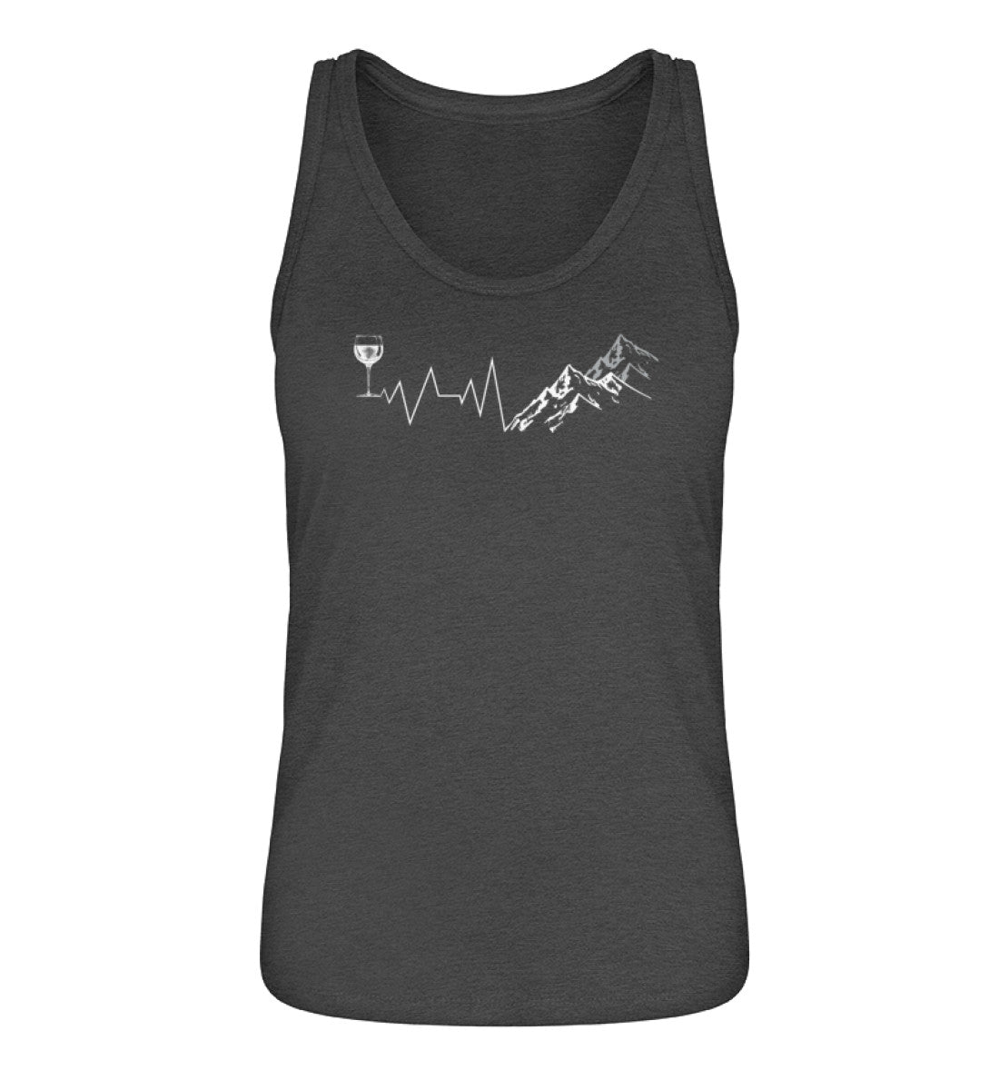 Herzschlag Berge und Wein - Damen Organic Tanktop berge wandern Grau (meliert)