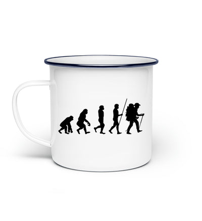 Evolution Wandermensch - Emaille Tasse wandern Default Title