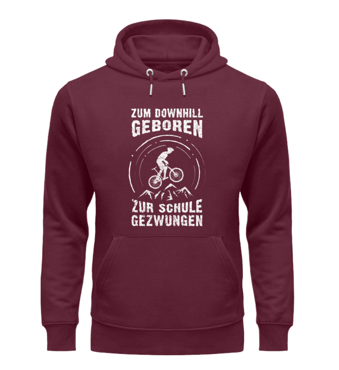 Zum Downhill geboren - Unisex Premium Organic Hoodie Weinrot