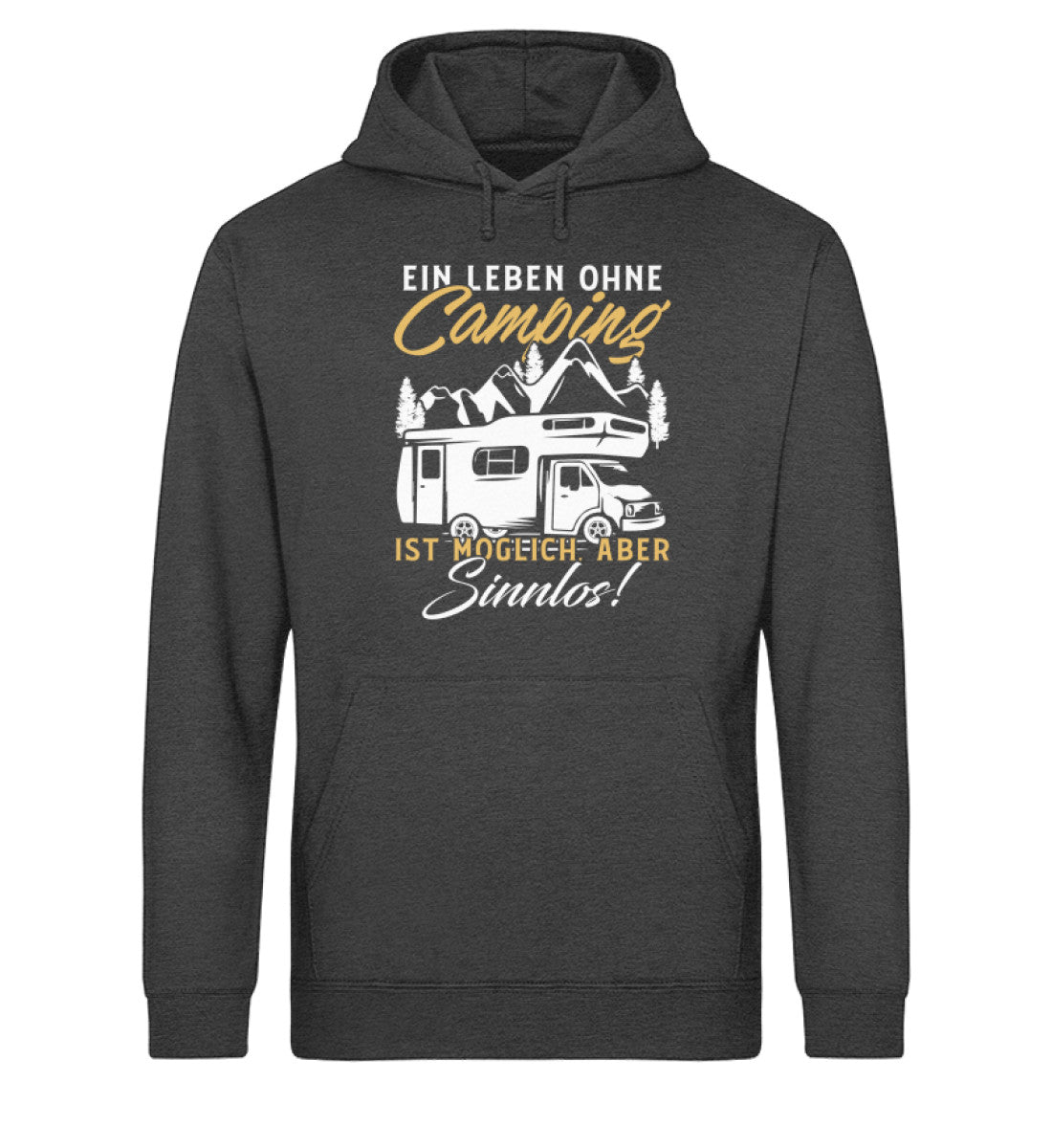 Camping ist Leben - Unisex Organic Hoodie camping Grau