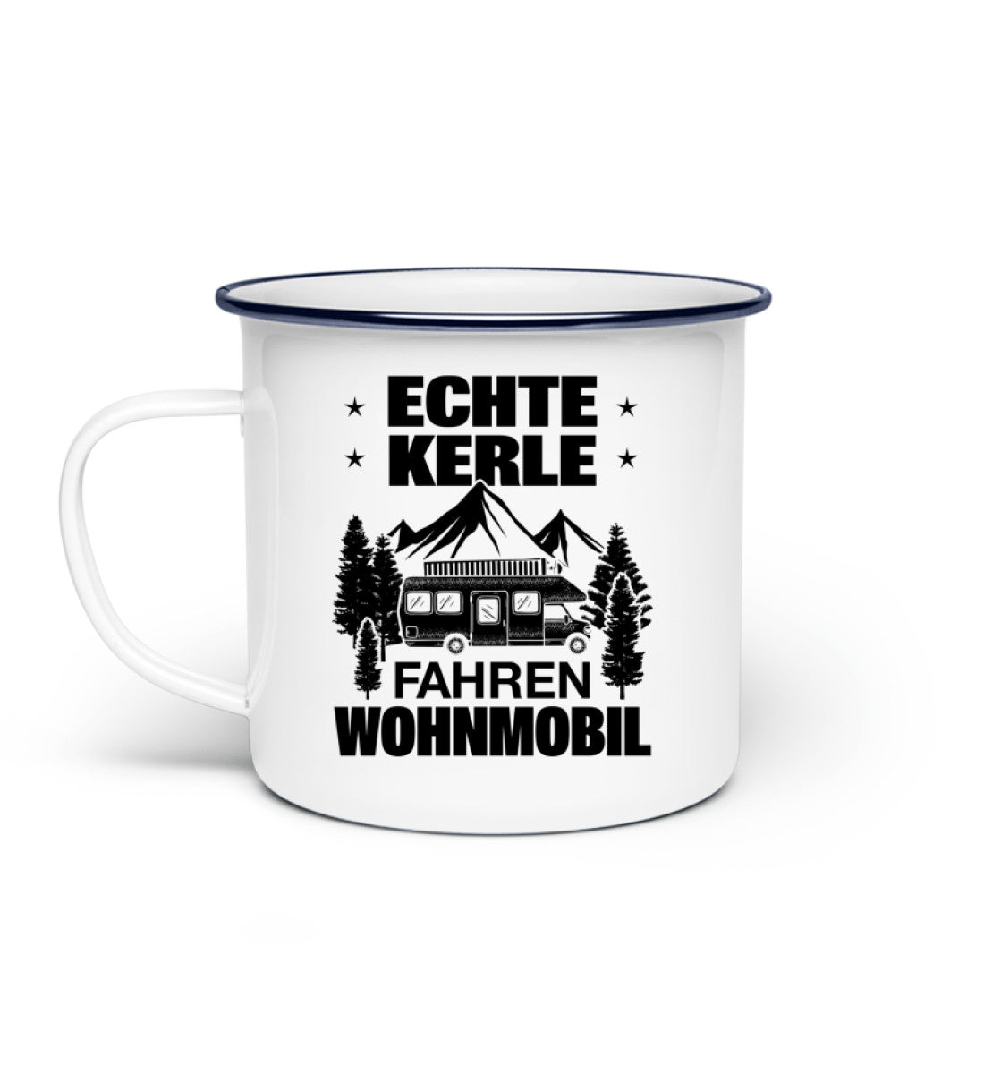 Echte Kerle fahren Wohnmobil - Emaille Tasse camping Default Title