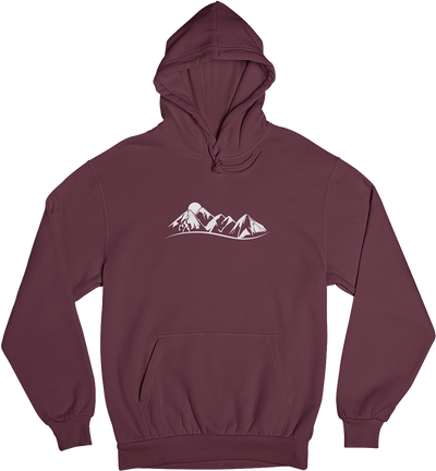 Bergheil - Unisex Organic Hoodie berge Weinrot