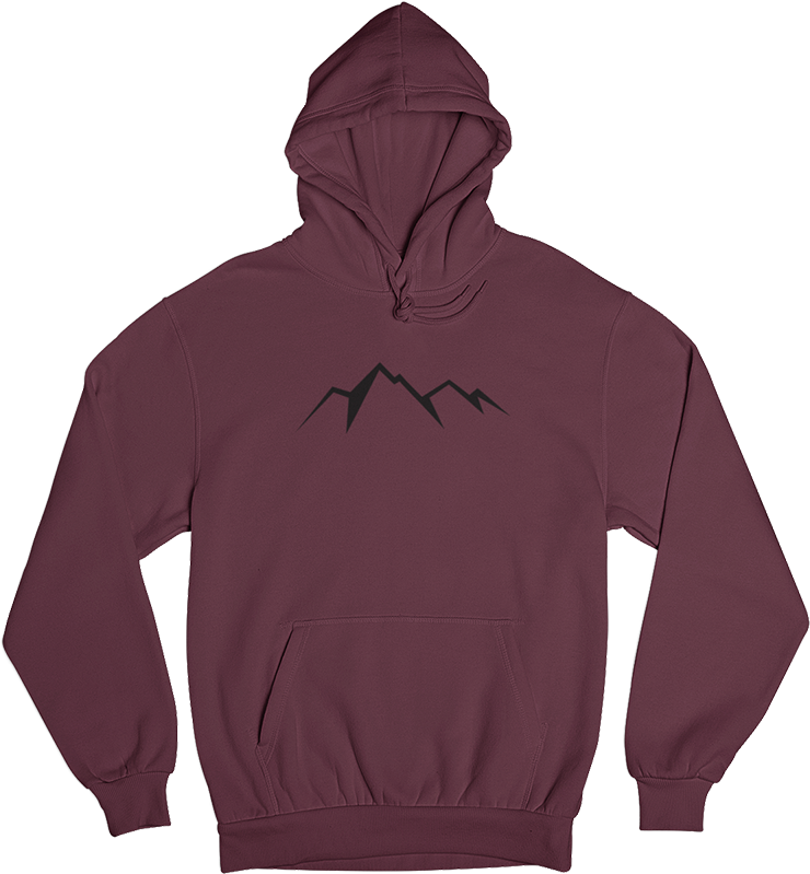 Bergwächter - Unisex Organic Hoodie berge Weinrot