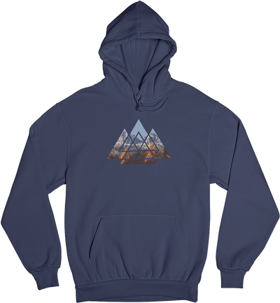 Berge Abstrakt - Unisex Organic Hoodie berge wandern Navyblau