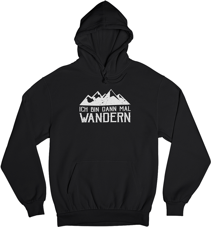 Ich bin dann mal wandern - Unisex Organic Hoodie wandern Schwarz