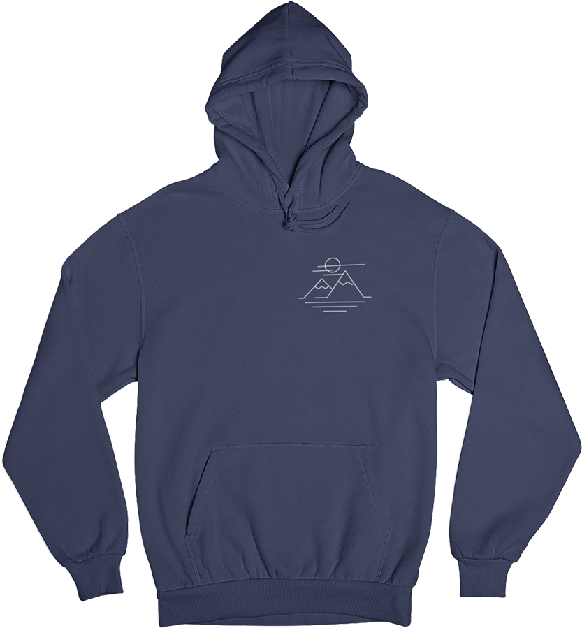 Bergbegeistert - Unisex Organic Hoodie berge Navyblau