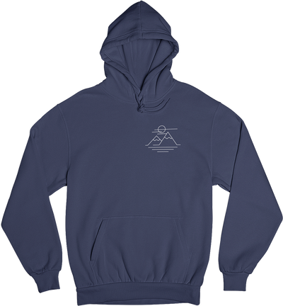 Bergbegeistert - Unisex Organic Hoodie berge Navyblau