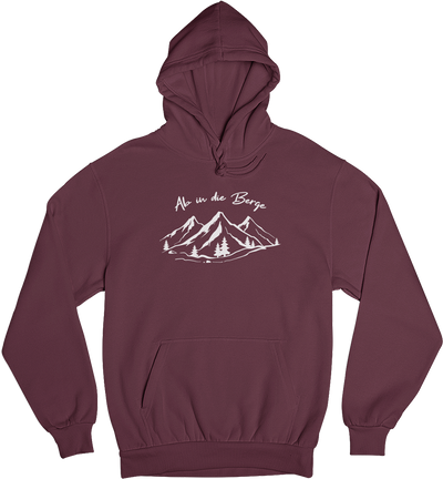 Ab in die Berge - Unisex Organic Hoodie berge wandern Weinrot