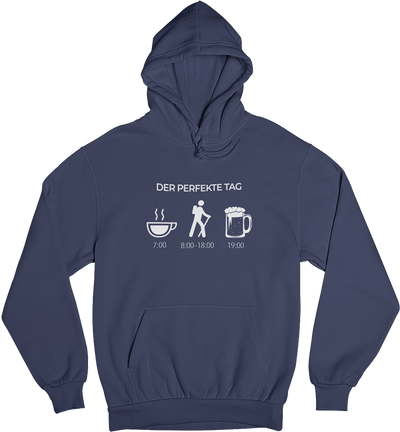 Der perfekte Tag - Unisex Organic Hoodie wandern Navyblau