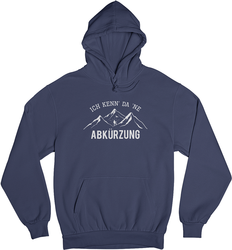 Ich kenne da ne Abkürzung - Unisex Organic Hoodie' berge wandern Navyblau