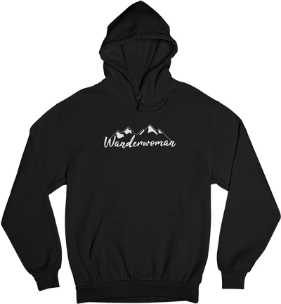 Wanderwoman. - Unisex Organic Hoodie berge wandern Schwarz