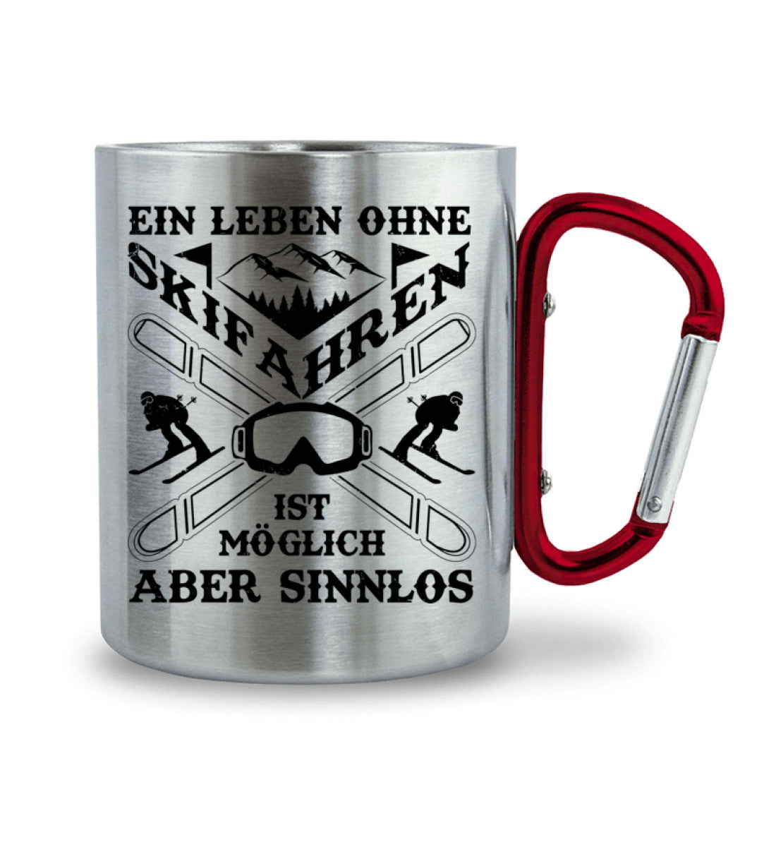 Ein Leben ohne Skifahren - Karabiner Tasse ski 330ml