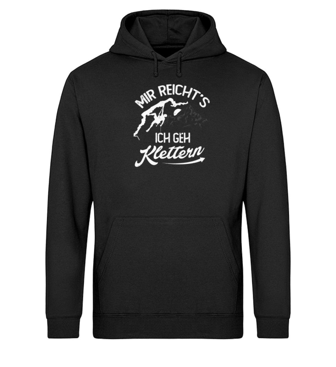 Mir reichts, ich geh Klettern - Unisex Organic Hoodie klettern Schwarz